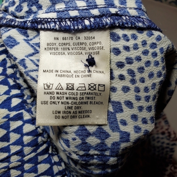 HEI HEI M Printed Nouveau Harem Jogger Pants Drop Crotch Cargo - Picture 10 of 12